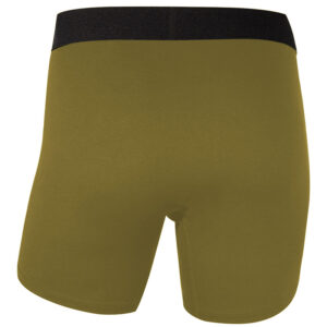 Foto einer olivgrünen Boxer Shorts von hinten.